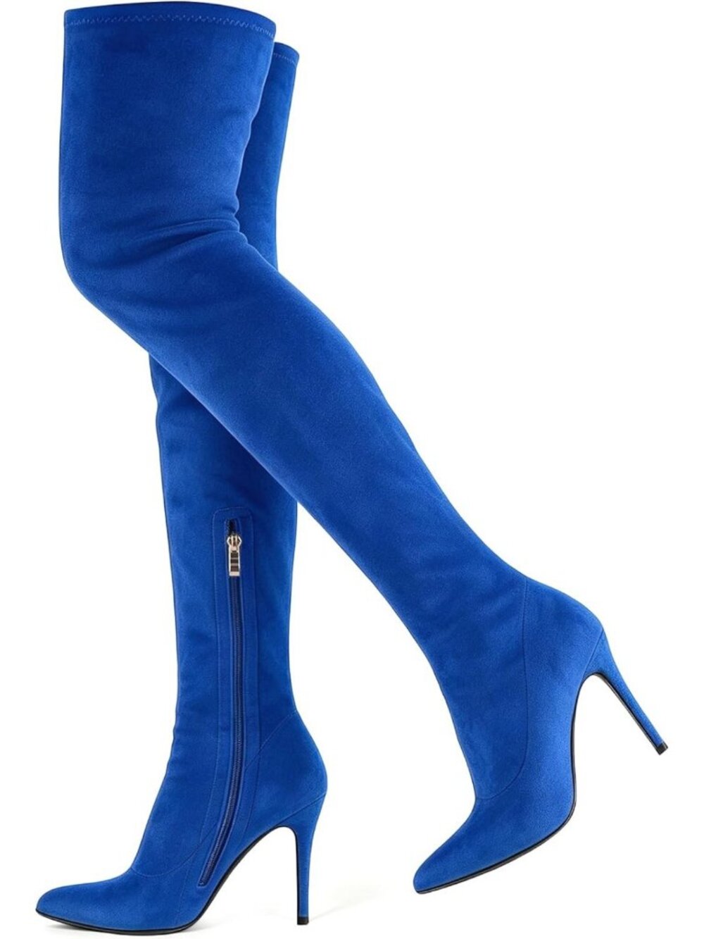 CAMSSOO Women's Over the Knee Boots Pointed Toe Stiletto Thigh High